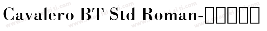 Cavalero BT Std Roman字体转换